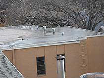 Commercial flat roof ponding